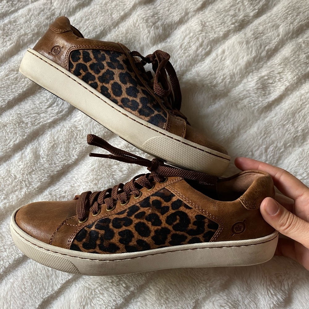 Cheetah & leather Born sneakers